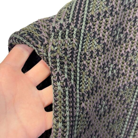 1980's Pacific Crest Vintage Knitted Cosby Crew Neck purple Sweater Large - Picture 4 of 14